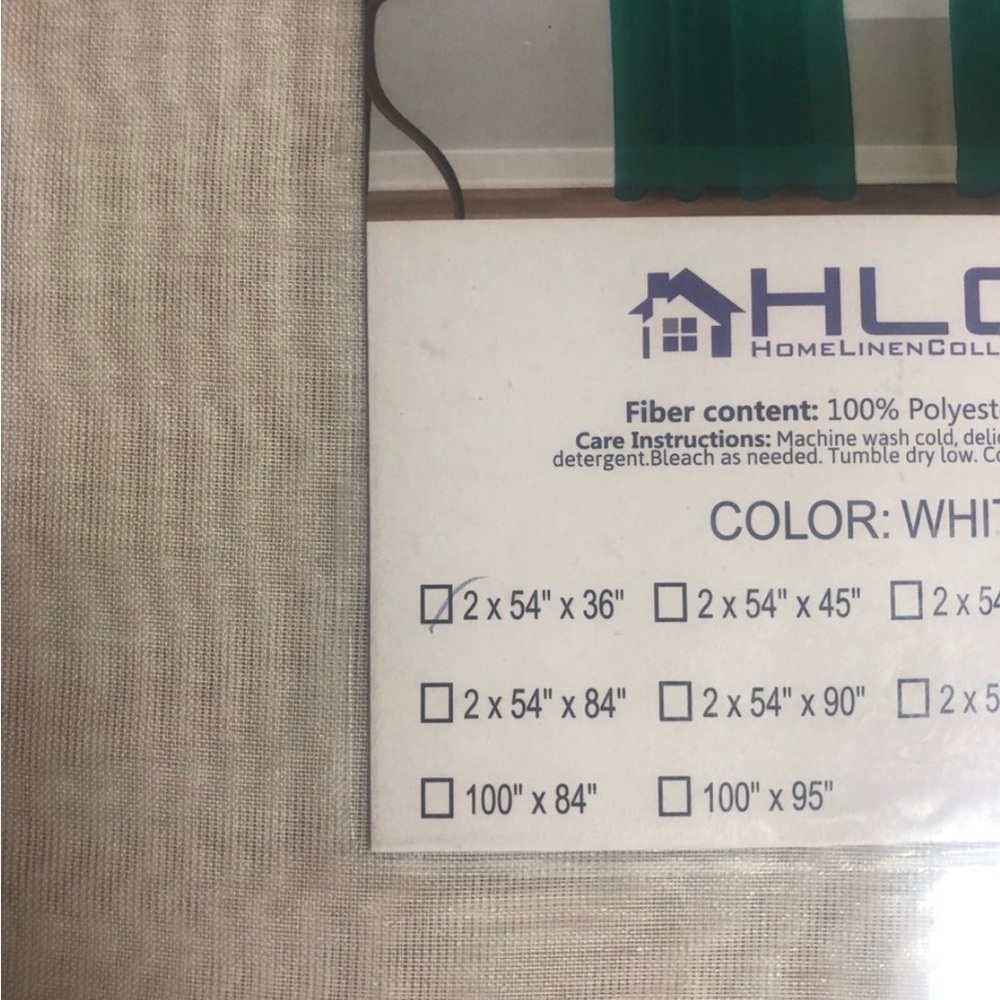 Home Linen Collection Sheer Grommet Window Panels- Curtains- Home Decor - Picture 5 of 5